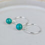 Sterling Silver And Gemstone Hoop Earrings, thumbnail 9 of 10