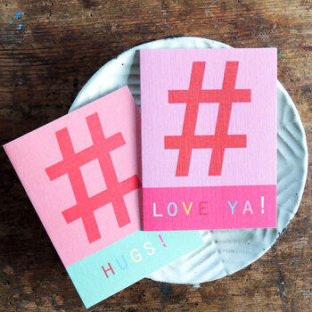 Mini Hashtag Love Ya Card, 4 of 5