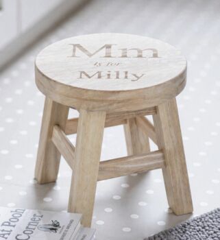 Big Letter Engraved Stool, 3 of 4