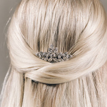 Vintage Style Swarovski Crystal Wedding Hair Comb Luna, 4 of 12