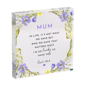 Personalised Mum Gift Mother’s Day, Birthday Or Christmas Acrylic Plaque, 4 of 4