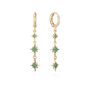 Romilly Green Gold Droplet Star Huggie Earrings, thumbnail 1 of 2