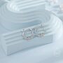 Sterling Silver Forget Me Not Flower Cluster Hoop Earrings, thumbnail 1 of 10