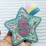 Liberty Fabric Glitter Star Badge, thumbnail 1 of 5
