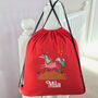 Personalised Unicorn Drawstring Pe Kit Bag, thumbnail 4 of 5