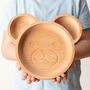 Personalised Wooden Bear Plate Made In Britain, thumbnail 3 of 8