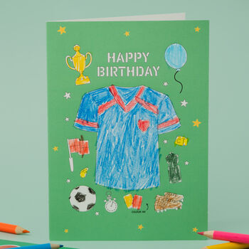 Football Birthday Card With Stickers, 4 of 7