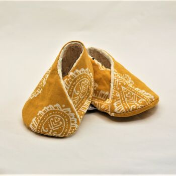 Eco Baby Gift, Yellow Newborn Shoes, 2 of 4