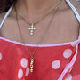 Vertical Custom Name Plate Pendant Charm, thumbnail 1 of 8