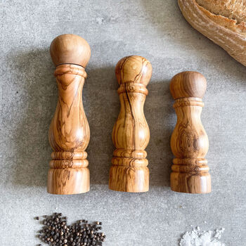 Traditional Natural Olive Wood Salt Or Pepper Grinder, 2 of 7