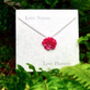 Camellia Pink Flower Pendant Necklace, thumbnail 3 of 4