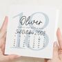 18th Birthday Card For Son Name And Date, thumbnail 1 of 7