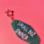 The 'Small Biz Owner' Sparkly Motel Keyring / New Business Congratulations Gift / Fun Shop Owner Gift For Her, thumbnail 3 of 6