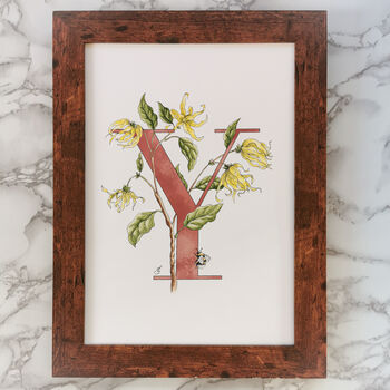 Y Is For Ylang Ylang Letter Print, Personalised, 7 of 9