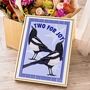 Two For Joy Baby Blue Magpie Art Print, thumbnail 2 of 11