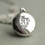 Tiny Personalized Silver Round Photo Locket, thumbnail 1 of 12