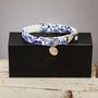 The Richmond Blue And White Floral Dog Collar, thumbnail 1 of 3