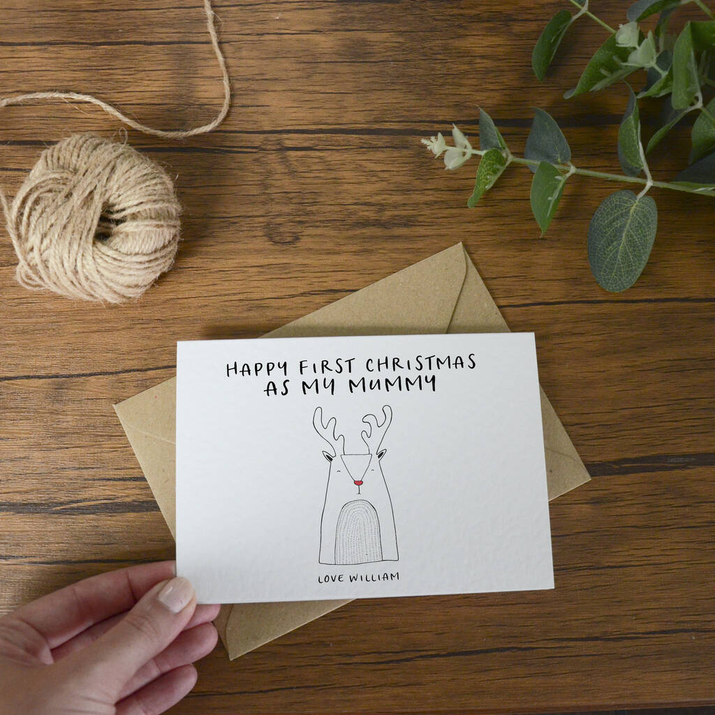 Happy 1st Christmas Mummy Reindeer Christmas Card By Isabella and Us ...