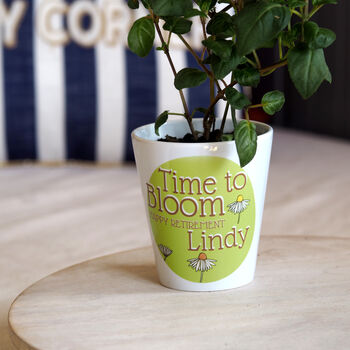'Time To Bloom' Personalised Retirement Flower Pot Gift, 3 of 5