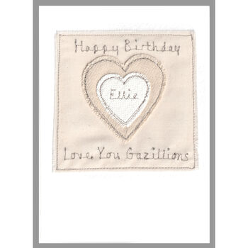 Personalised Heart Birthday Or Mother’s Day Card For Nanny, Nana, Gran, 7 of 12