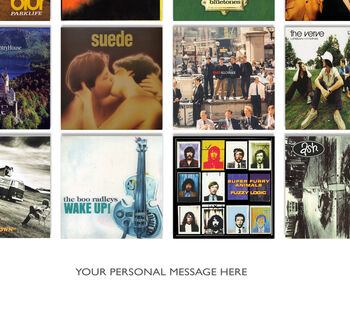 Britpop Music Personalised Gift: Greatest 90s Music Nostalgic Print, 2 of 8