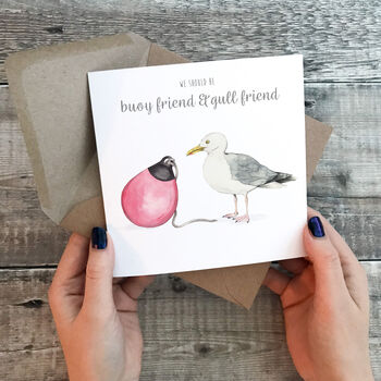 Buoy Friend And Gull Friend Card, 2 of 4