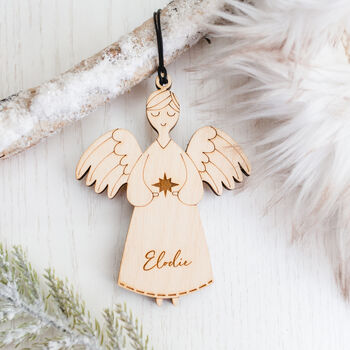 Personalised Angel Christmas Decoration, 2 of 3