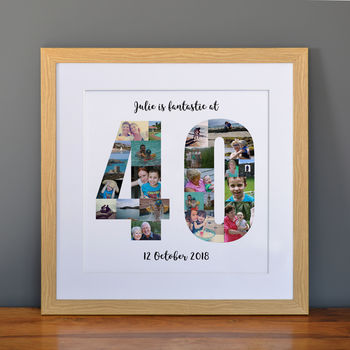 Personalised 40th Birthday Photo Collage, 3 of 9