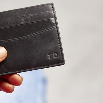 Vintage Leather Wallet And Card Holder Gift Set, 4 of 6
