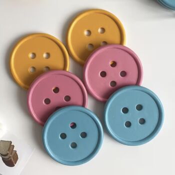 Wooden Button Coasters, 2 of 4