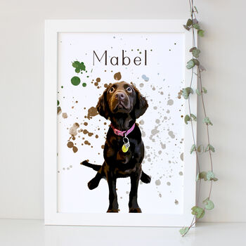 Personalised Pet Dog Portrait Print Gift, 8 of 9