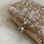 Pink Handcrafted Embroidered Rectangular Clutch Purse, thumbnail 10 of 10