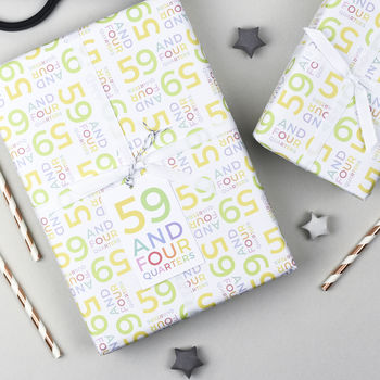 60th Birthday Wrapping Paper Set, 2 of 5
