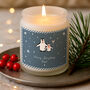 Gingerbread Scented Christmas Candle | 'Merry Christmas Dad' | White | Penguins | Seasonal Winter Home Décor, thumbnail 1 of 2