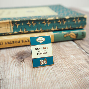 'Get Lost In Books' Enamel Pin Badge, 3 of 4