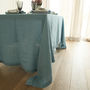 Stone Washed Taupe Linen Tablecloth, thumbnail 1 of 7