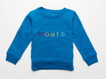 'Look Out, World' Embroidered Children's Sweatshirt, 11 of 11