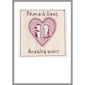 Personalised Heart Wedding Anniversary Card, 10 of 12