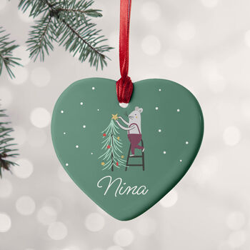 Personalised Heart Christmas Tree Decoration, 10 of 12