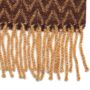 Dobby Slim And Short Fringed Cashmere Scarf Maple Brown, thumbnail 3 of 3
