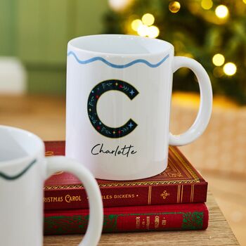 Personalised Christmas Initial Mug, 3 of 3