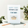 Personalised First Father's Day Keepsake Card, thumbnail 4 of 4