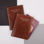 Personalised Mr And Mrs Leather Passport Holders Set, thumbnail 9 of 12
