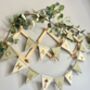 Wooden Christmas Bunting Happy Christmas Mantel Banner, thumbnail 3 of 11