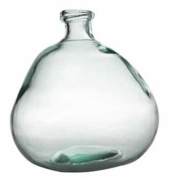 Recycled Glass Vase | 23cm Blown Glass | Eight Colours, 5 of 12