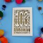 Personalised 100th Birthday Card Papercut Woodland Design, thumbnail 1 of 8