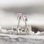Pink Sapphire Earrings In Silver Or Gold, thumbnail 10 of 12