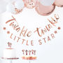 Rose Gold Twinkle Twinkle Baby Shower Backdrop, thumbnail 1 of 3