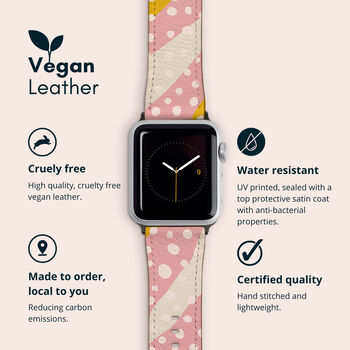 Abstract Dots Vegan Leather Apple Watch Band, 2 of 6