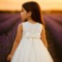 Juniper In Ivory White Party Or Flower Girl Dress, thumbnail 3 of 5
